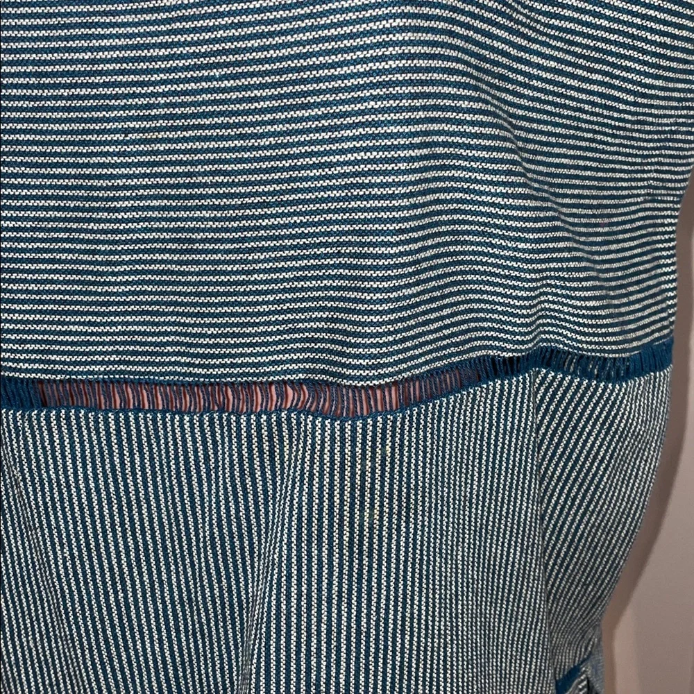 Frye Railroad Stripe Shell oversized Cotton Top Total Eclipse - Picture 3 of 6